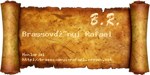 Brassoványi Rafael névjegykártya